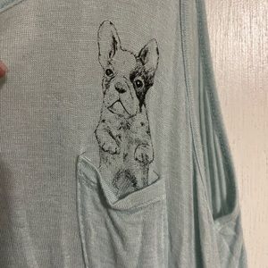 Charlotte Russe tank top with puppy dog in pocket
